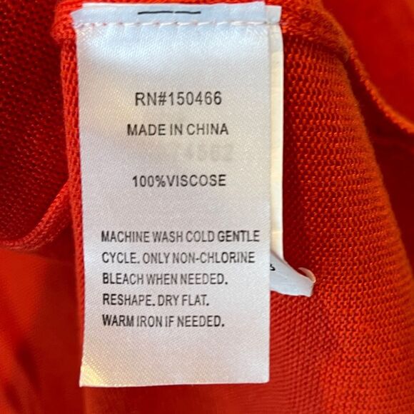 stitch fix 41 hawthorn ajana textured hem open cardigan orange size medium - Picture 5 of 5